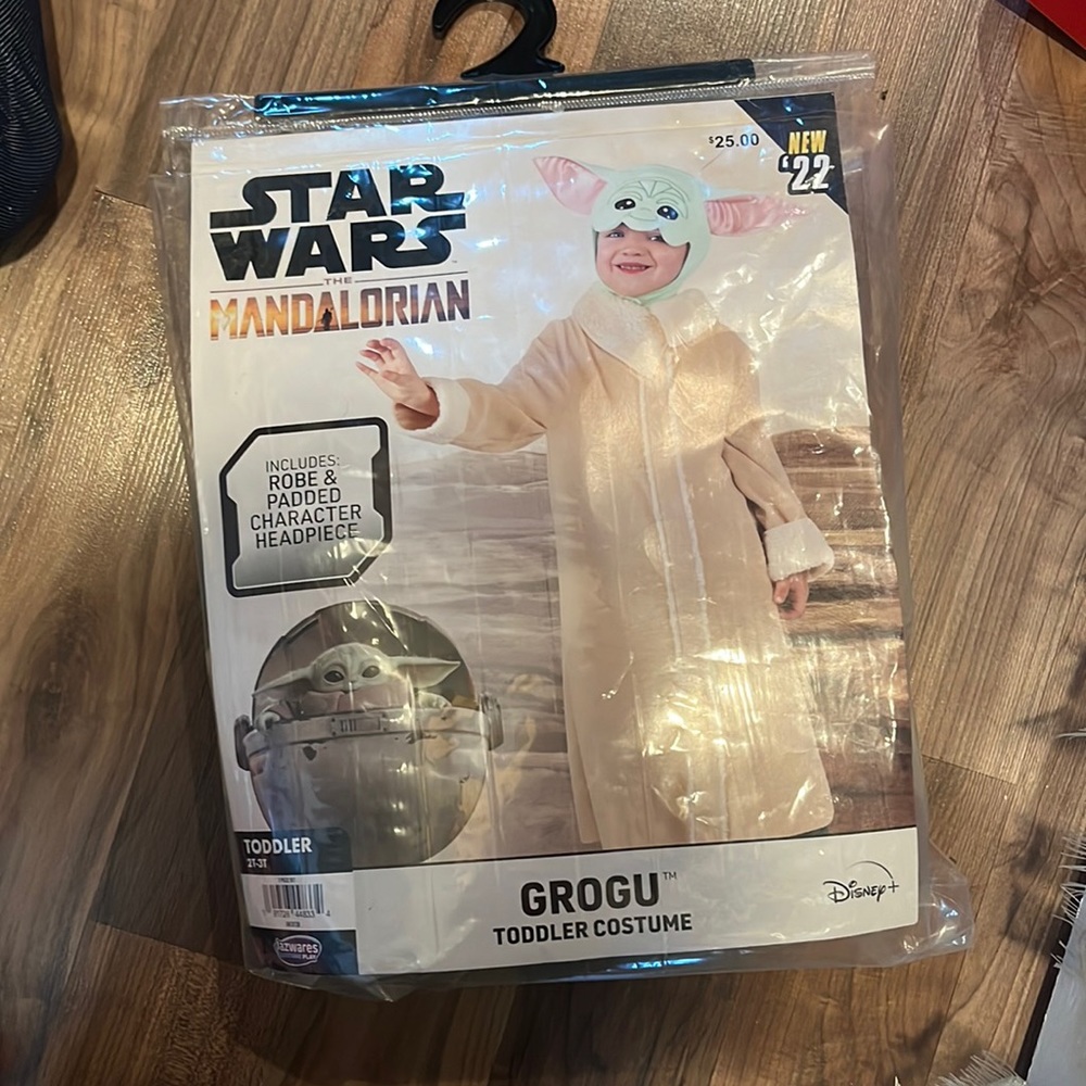 Grogu Toddler Halloween Costume Star Wars Mandalorian 2T-3T Yoda Jazwares 2022